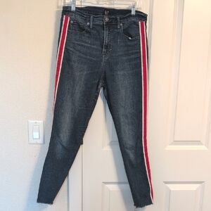Gap True Skinny Striped Jeans